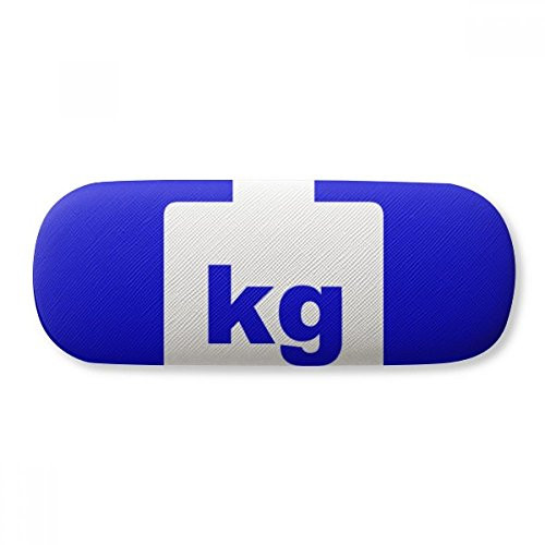Weight Blue Square Warning Mark Glasses Case Eyeglasses Hard Shell Storage Spectacle Box