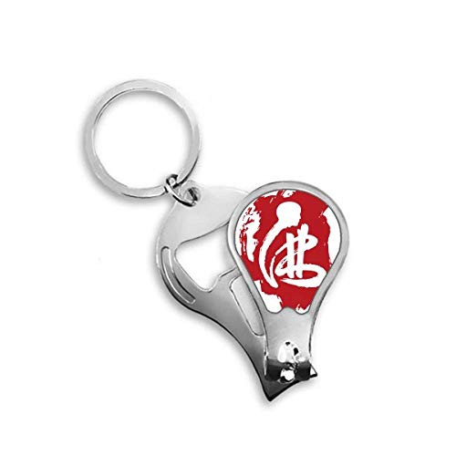 Customs Red Character Figure Fingernail Clipper Cutter Opener Key Chain Scissor