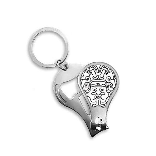 Egypt Figure Wings Fresco Asymmetric Fingernail Clipper Cutter Opener Key Chain Scissor
