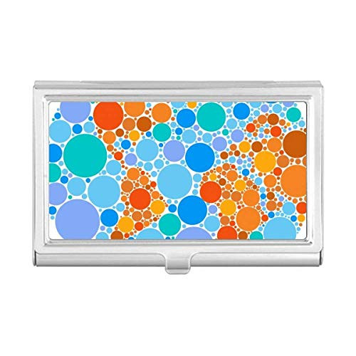 Blue Orange World Map Earth Business Card Holder Case Pocket Box Wallet