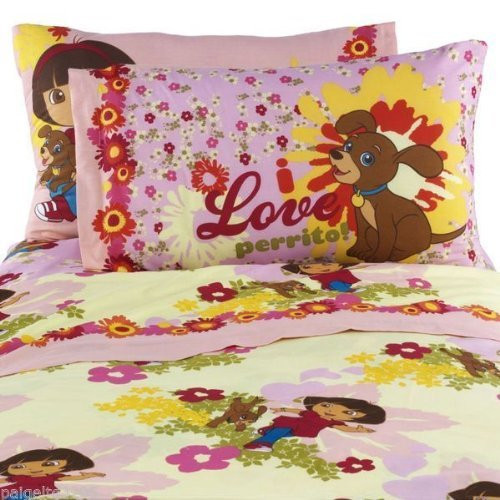 Dora The Explorer and Puppy Cotton Rich Twin Sheet Set