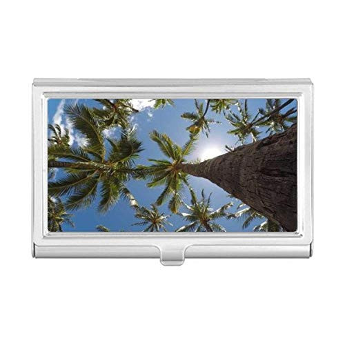 Trees Sunshine Blue Sky Business Card Holder Case Pocket Box Wallet