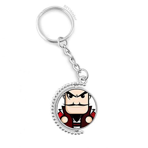 China Chinese Masterpiece Chaogai Drawing Rotatable Keyholder Ring Disc Accessories Chain Clip