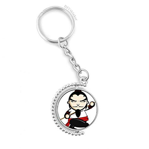 China Masterpiece The Outlaws of Marsh Rotatable Keyholder Ring Disc Accessories Chain Clip