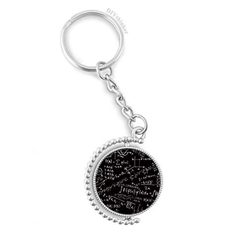 Seeking Limits Formulas Science Calculus Figure Rotatable Keyholder Ring Disc Accessories Chain Clip