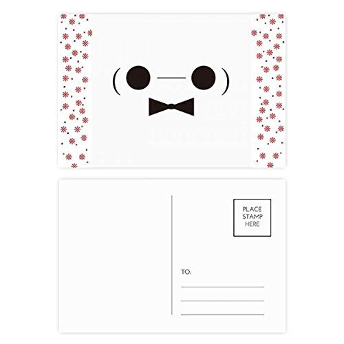 Lovely Face Figure Baymax Christmas Christmas Flower Celebration Postcard Blessing Mailing Card
