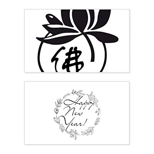 Culture Religion Lotus Character Figure New Year Festival Greeting Card Bless Message Present