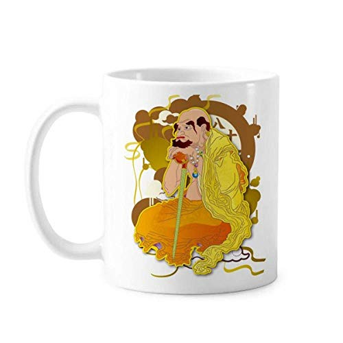 Culture Figure Eighteen Arhats Pattern Mug Pottery Ceramic Coffee Porcelain Cup Tableware