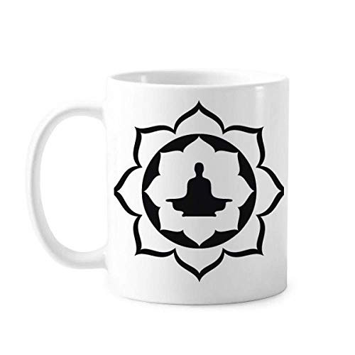 Customs Lotus Figure Simple Illustration Pattern Mug Pottery Ceramic Coffee Porcelain Cup Tableware