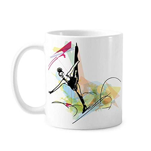 Winter Sport Figure Skating Female Athletes Mug Pottery Ceramic Coffee Porcelain Cup Tableware