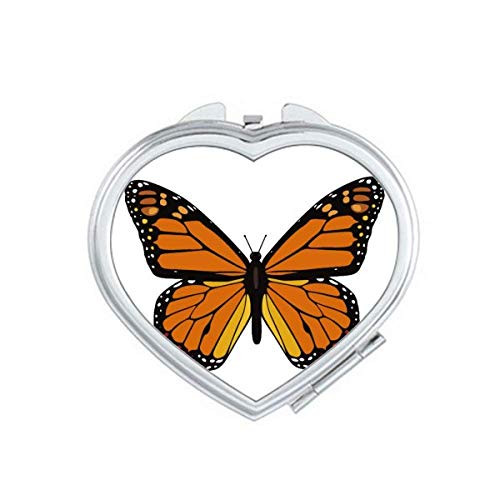 Butterfly Specimen in Orange Mirror Travel Magnification Portable Handheld Pocket Makeup Butterfly Specimen in Orange Mirror Travel Magnification Portable Handheld Pocket Makeup