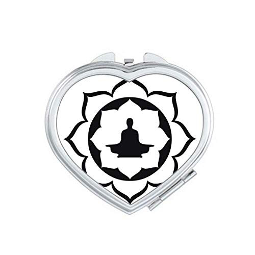 Lotus Figure Simple Illustration Pattern Mirror Travel Magnification Portable Handheld Pocket Makeup Lotus Figure Simple Illustration Pattern Mirror Travel Magnification Portable Handheld Pocket Makeup