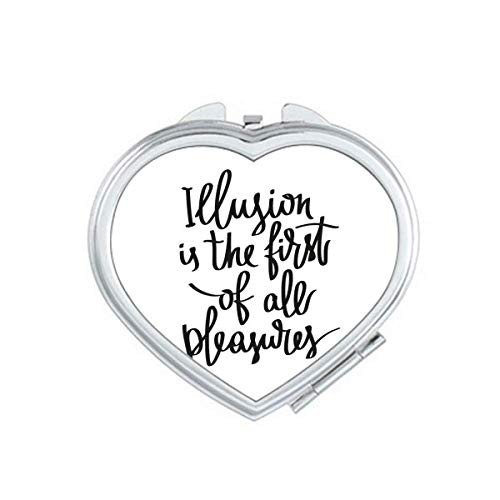 Illusion Is the First of All Pleasures Quote Mirror Travel Magnification Portable Handheld Pocket Makeup Illusion Is the First of All Pleasures Quote Mirror Travel Magnification Portable Handheld Pocket Makeup
