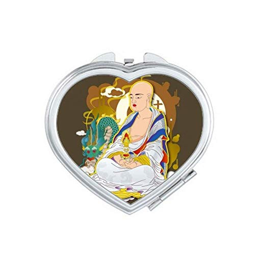Eighteen Arhats Figure Mirror Travel Magnification Portable Handheld Pocket Makeup Eighteen Arhats Figure Mirror Travel Magnification Portable Handheld Pocket Makeup