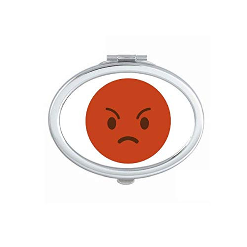 Angry Red Cute Online Chat Face Mirror Portable Fold Hand Makeup Double Side Glasses