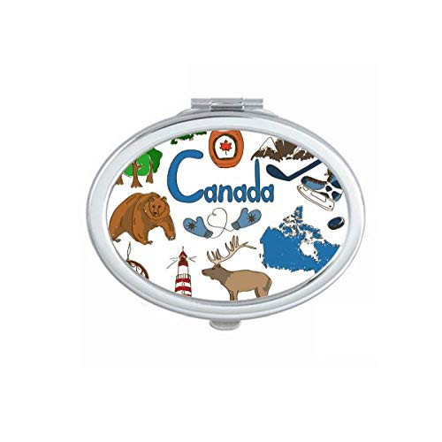 Canada Landscap Animals National Flag Mirror Portable Fold Hand Makeup Double Side Glasses Canada Landscap Animals National Flag Mirror Portable Fold Hand Makeup Double Side Glasses