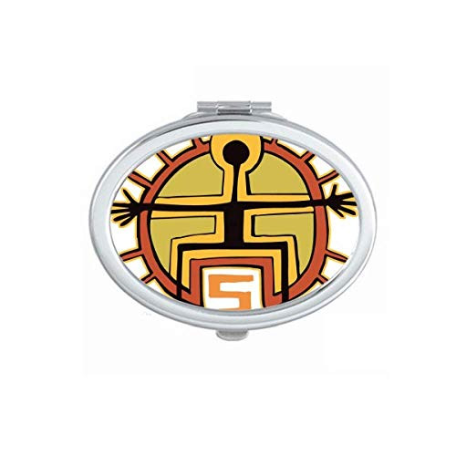 Egypt Figure Sun Totem Mirror Portable Fold Hand Makeup Double Side Glasses