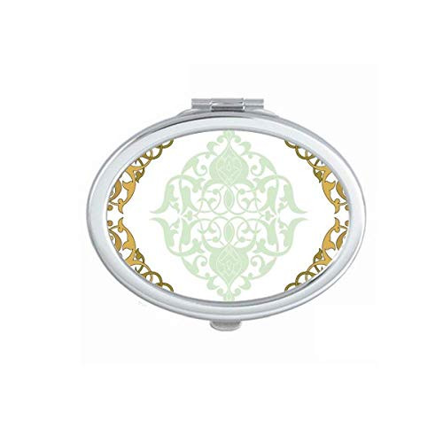 Frame Baroque Modern Flower Parallel Pattern Mirror Portable Fold Hand Makeup Double Side Glasses Frame Baroque Modern Flower Parallel Pattern Mirror Portable Fold Hand Makeup Double Side Glasses