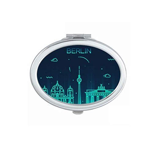 Germany Berlin Landmark Architecture Mirror Portable Fold Hand Makeup Double Side Glasses