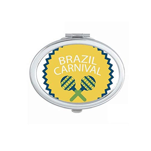 Instrument Celebrate Brazil Carnival Mirror Portable Fold Hand Makeup Double Side Glasses Instrument Celebrate Brazil Carnival Mirror Portable Fold Hand Makeup Double Side Glasses