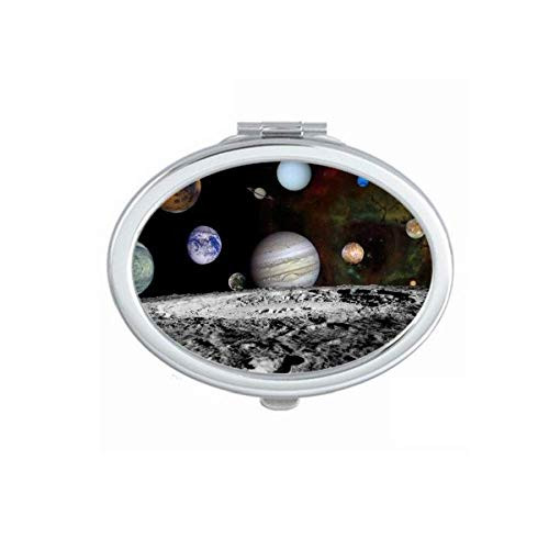 Many Planets Dark Universe Mirror Portable Fold Hand Makeup Double Side Glasses
