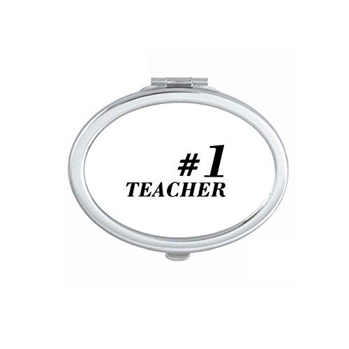 Number.1 Teacher Student Quote Mirror Portable Fold Hand Makeup Double Side Glasses Number.1 Teacher Student Quote Mirror Portable Fold Hand Makeup Double Side Glasses
