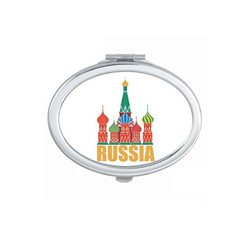 Russia Cathedral Moscow Mirror Portable Fold Hand Makeup Double Side Glasses