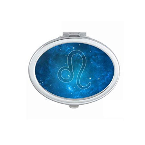 Starry Sky Night Leo Zodiac Constellation Mirror Portable Fold Hand Makeup Double Side Glasses