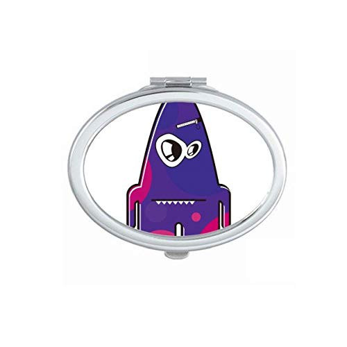 Universe Alien Purple Monster Mirror Portable Fold Hand Makeup Double Side Glasses