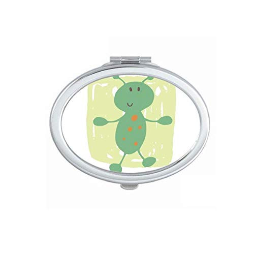 Universe And Alien Graffiti Alien Mirror Portable Fold Hand Makeup Double Side Glasses