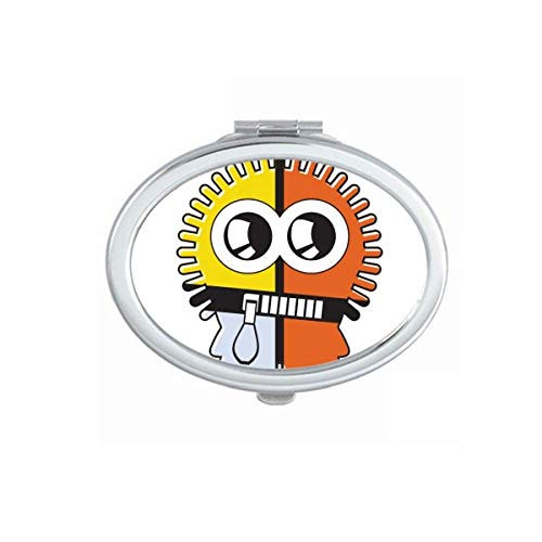 Universe And Alien Tricolor Alien Mirror Portable Fold Hand Makeup Double Side Glasses