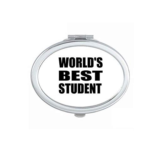 World's Best Student Teacher Quote Mirror Portable Fold Hand Makeup Double Side Glasses World's Best Student Teacher Quote Mirror Portable Fold Hand Makeup Double Side Glasses