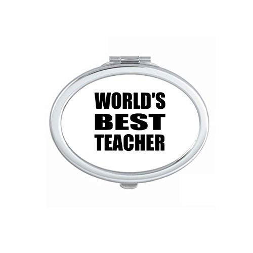 World's Best Teacher Student Quote Mirror Portable Fold Hand Makeup Double Side Glasses World's Best Teacher Student Quote Mirror Portable Fold Hand Makeup Double Side Glasses