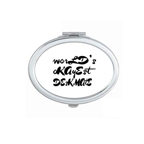 World's Okayest Deskmate Graduation Season Mirror Portable Fold Hand Makeup Double Side Glasses World's Okayest Deskmate Graduation Season Mirror Portable Fold Hand Makeup Double Side Glasses