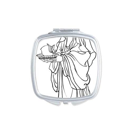 China Chinese Culture Character Figure Mirror Portable Compact Pocket Makeup Double Sided Glass China Chinese Culture Character Figure Mirror Portable Compact Pocket Makeup Double Sided Glass