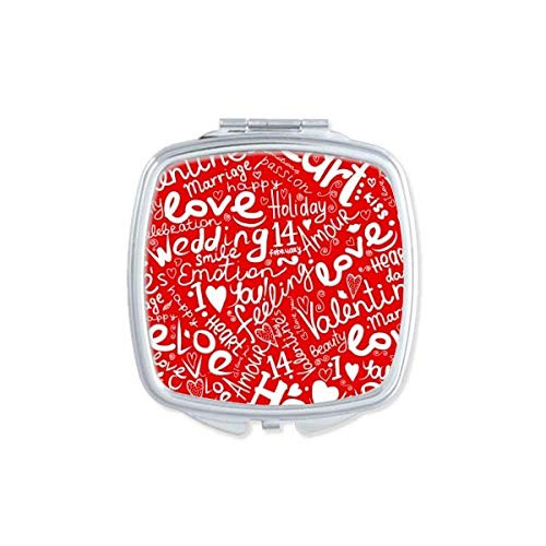 Love Marriage Celebration Valentine's Day Mirror Portable Compact Pocket Makeup Double Sided Glass Love Marriage Celebration Valentine's Day Mirror Portable Compact Pocket Makeup Double Sided Glass