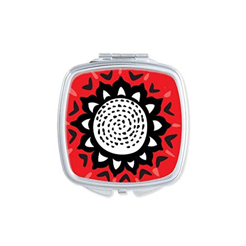 Sunflower Outline Mexico Totems Celebrate Mirror Portable Compact Pocket Makeup Double Sided Glass Sunflower Outline Mexico Totems Celebrate Mirror Portable Compact Pocket Makeup Double Sided Glass