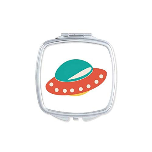 Universe Alien Monster UFO Mirror Portable Compact Pocket Makeup Double Sided Glass