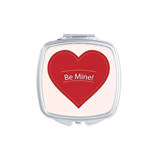 Valentine's Day White Be Mine Mirror Portable Compact Pocket Makeup Double Sided Glass Valentine's Day White Be Mine Mirror Portable Compact Pocket Makeup Double Sided Glass
