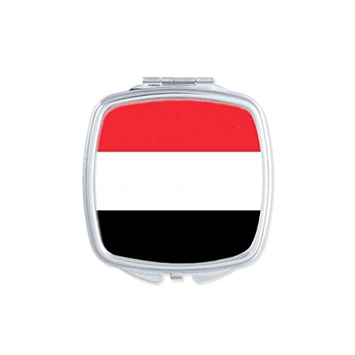 Yemen National Flag Asia Country Mirror Portable Compact Pocket Makeup Double Sided Glass