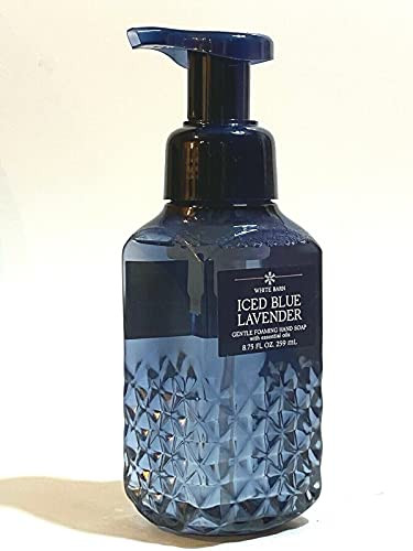 White Barn Candle Company Bath and Body Works Gentle Foaming Hand Soap w/Essential Oils- 8.75 fl oz - Winter 2020 - Many Scents -Iced Blue Lavender-