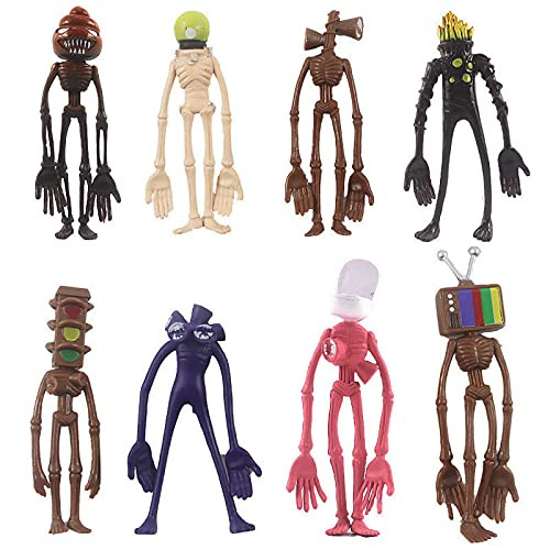 8pcs Siren Head Anime Action Figure Toy Sirenhead Figure Horror Model Dolls