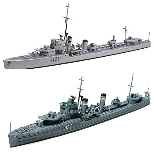 2 Tamiya Ship Models - Royal Australian Naval Destroyer Vampire and O Class British Destroyer (Japan Import)