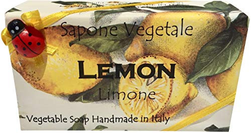 Alchimia Ladybug Lemon Vegetable Soap Handmade In Italy - 10.5 oz Soap Bar