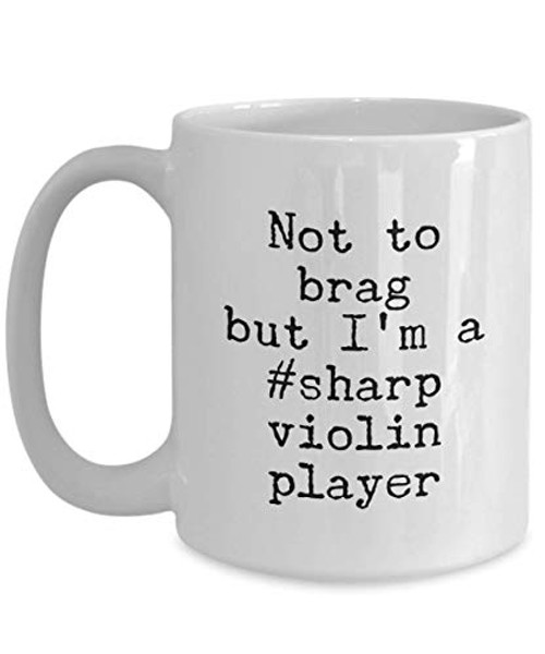 Funny Violin Player Mug Coffee Cup Novelty Gift for Violinist Music Pun Lover Orchestra Band Teacher String Instrument Tutor Appreciation Student Reti