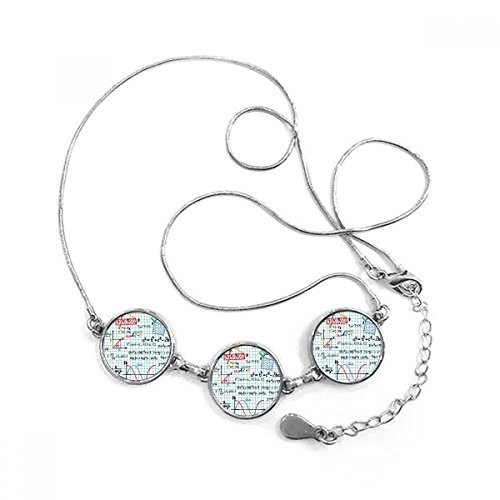 Blueairs Trigonometric Function Mathematical Formulas Science Calculus Figure Round Shape Pendant Necklace Jewelry
