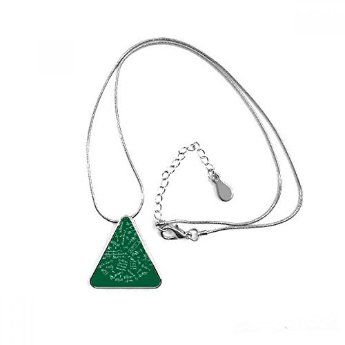 Blueairs Round Circle Seeking Limits Mathematical Formulas Science Calculus Painted Stick Figure Triangle Shape Pendant Necklace Jewelry Gift