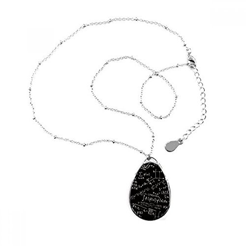 Blueairs Seeking Limits Mathematical Formulas Science Calculus Figure Teardrop Shape Pendant Necklace Jewelry Gift