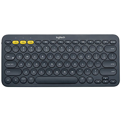 Logitech K380 79-Key Compact Multi-Device Wireless Bluetooth v3 Keyboard - Gray (Renewed)