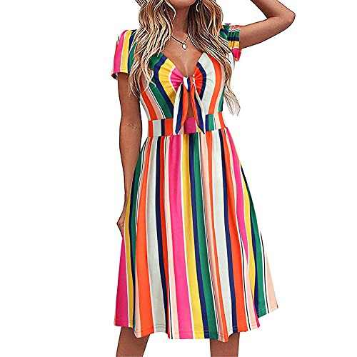 Hawaiian Dress for Women Sexy,Casual Gradient Sunflower Printed Open Back Sleeveless Summer Party Cami Dress